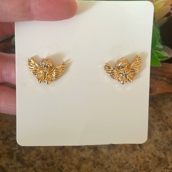 Golden Angel Earrings - Picture 6 of 6